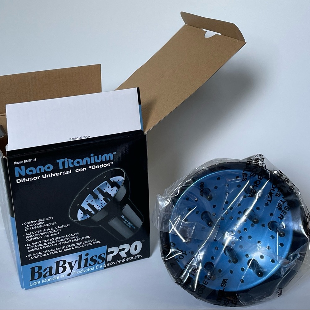 BaBylissPRO Nano Titanium Universal Finger Diffuser, New in Box